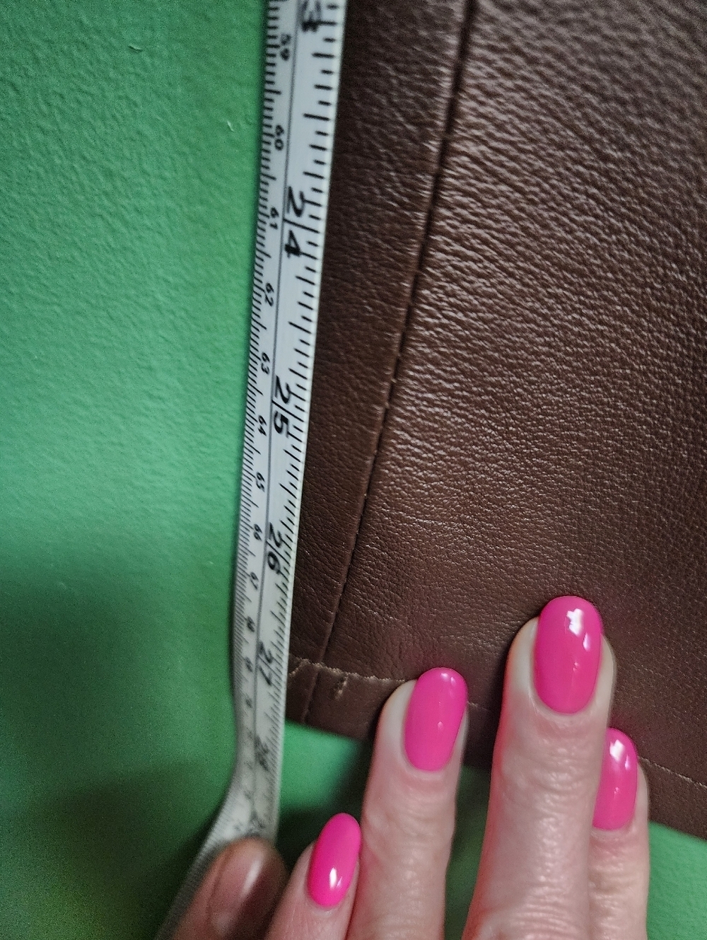 Newport News Brown Leather Pants Size 12 Petite Straight Leg Classic - Picture 4 of 7